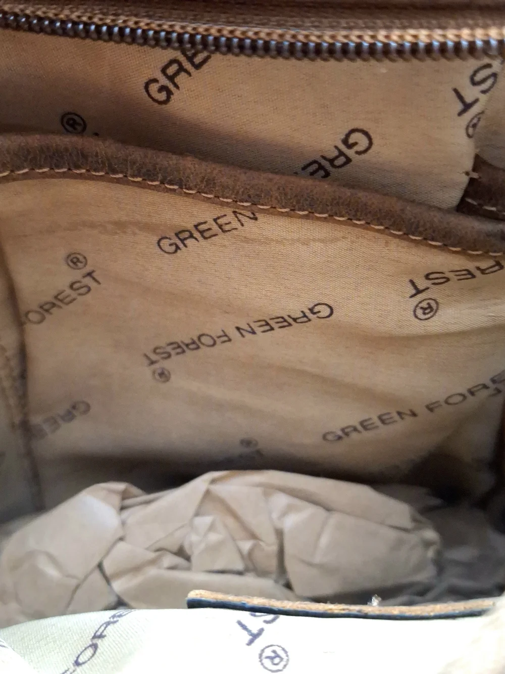 NWOT Green Forest Italian Leather Crossbody Sling Bag | Handcrafted Men's Chest